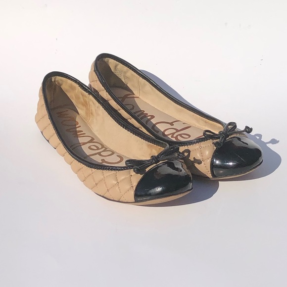Sam Edelman Shoes - Sam Edelman Ballet Flats Quilted Tan Black Sz 6.5